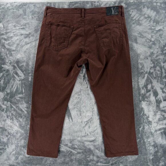 AG Adriano Goldschmied Graduate Pants Men 40x26 Brown Tailored Leg Casual Dress - Picture 2 of 11